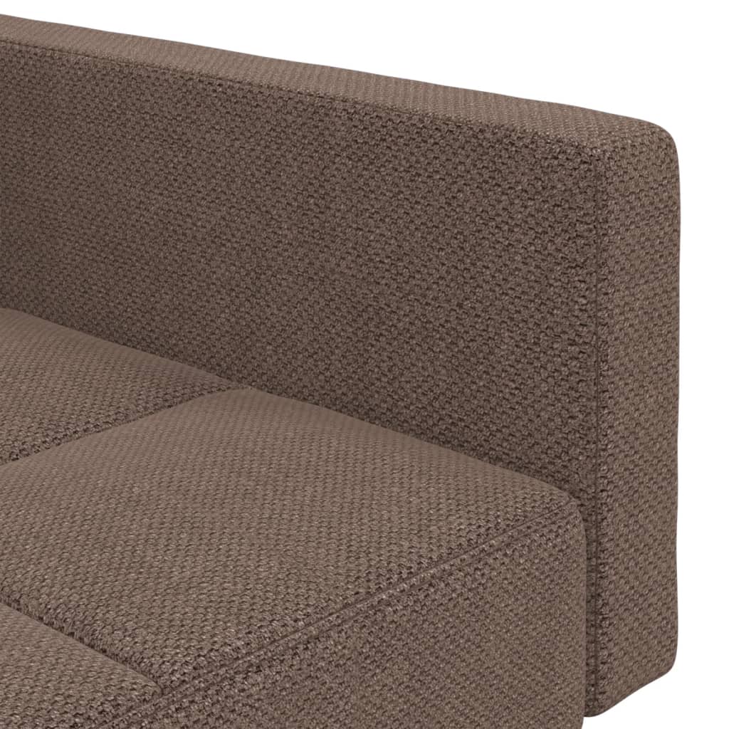 vidaXL 2-osobowa kanapa, 2 poduszki, kolor taupe, tapicerowana tkaniną