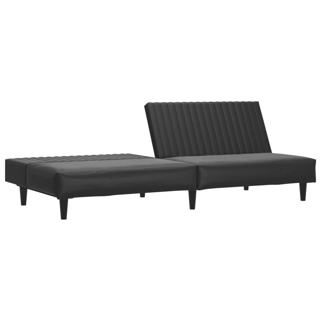 vidaXL 2-osobowa sofa, czarna, sztuczna skóra