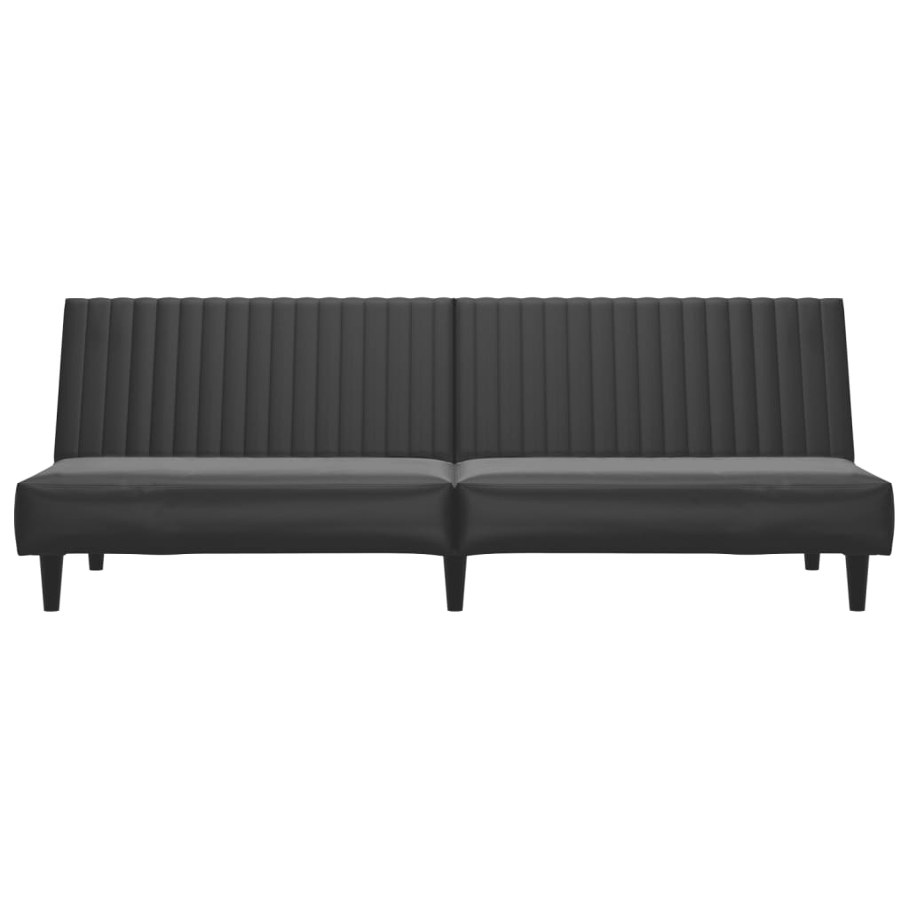 vidaXL 2-osobowa sofa, czarna, sztuczna skóra