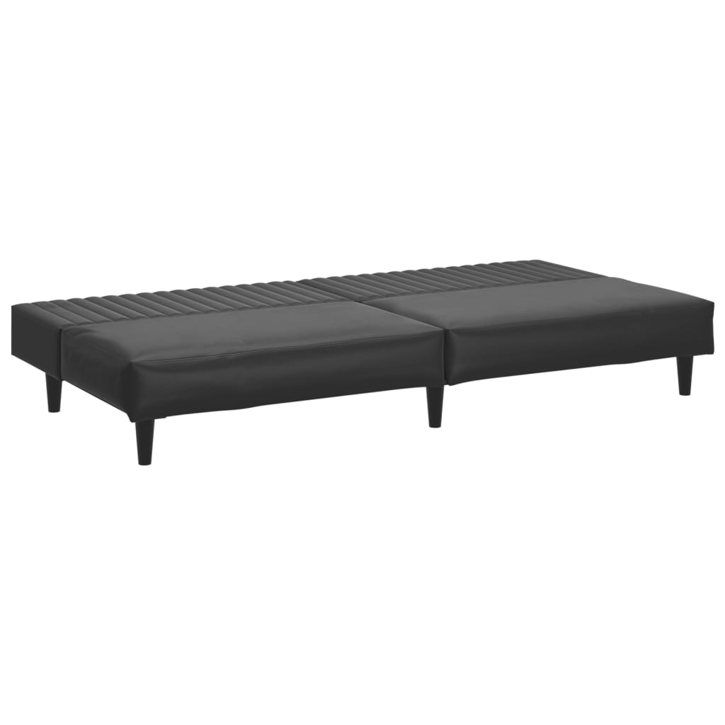 vidaXL 2-osobowa sofa, czarna, sztuczna skóra