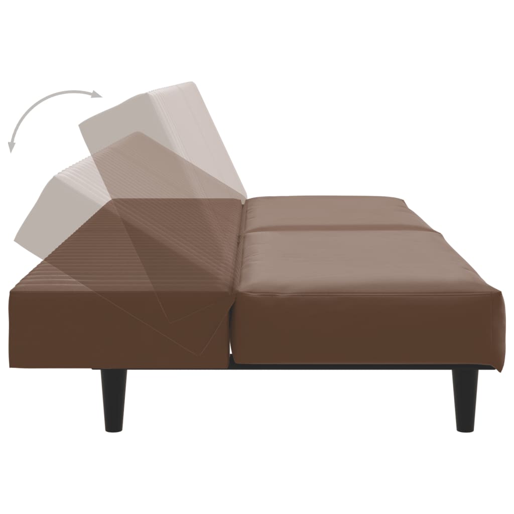 vidaXL 2-osobowa sofa, brązowa, sztuczna skóra