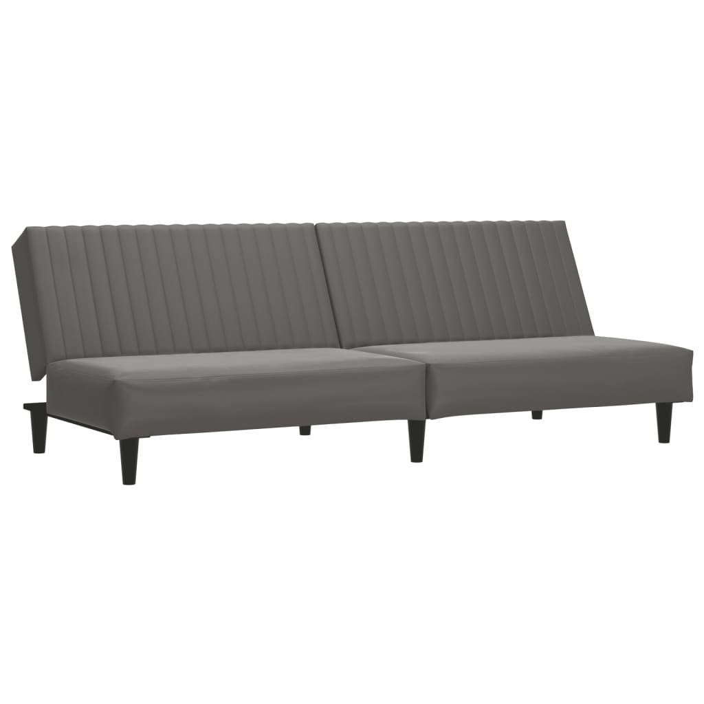 vidaXL 2-osobowa sofa, szara, sztuczna skóra