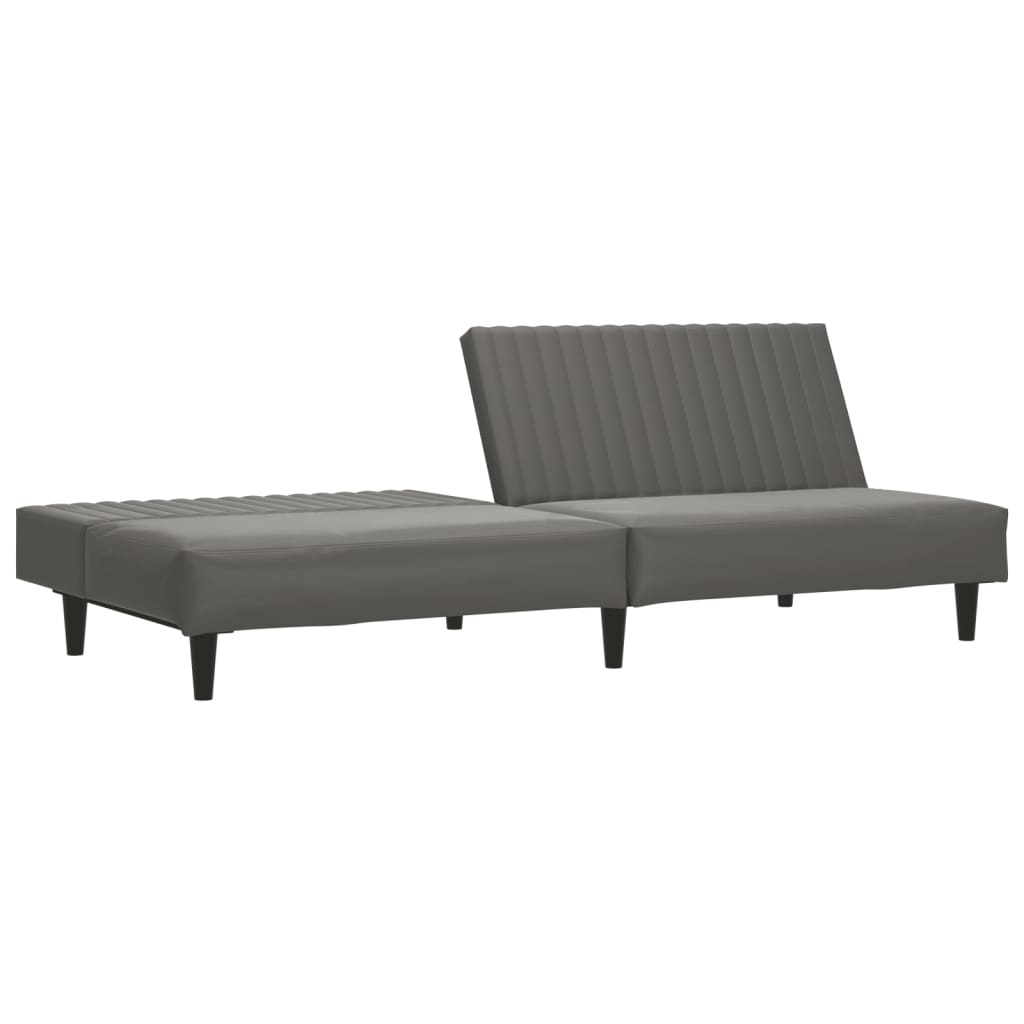 vidaXL 2-osobowa sofa, szara, sztuczna skóra