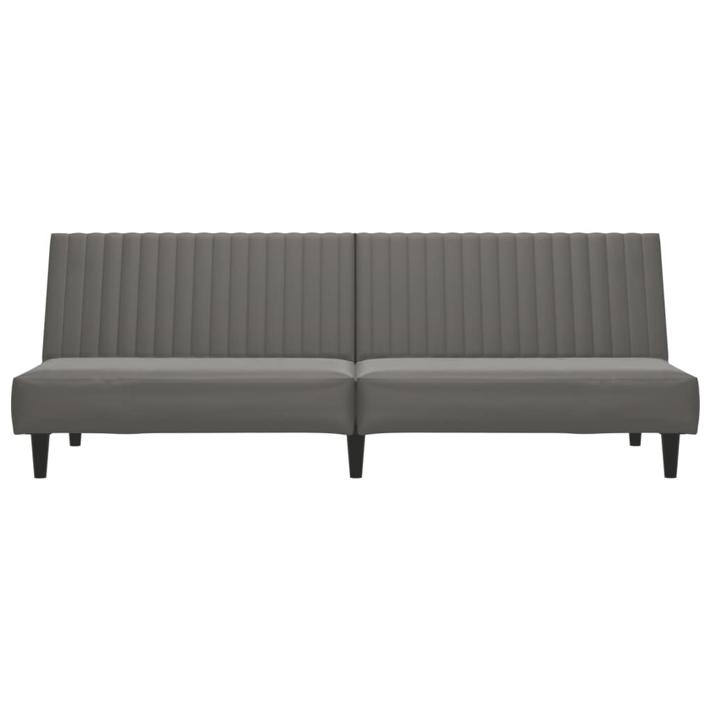 vidaXL 2-osobowa sofa, szara, sztuczna skóra