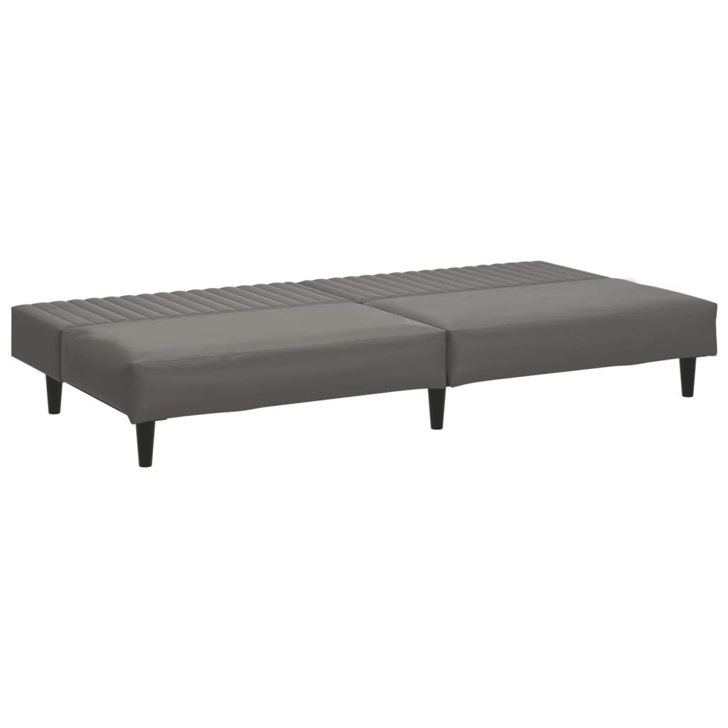 vidaXL 2-osobowa sofa, szara, sztuczna skóra