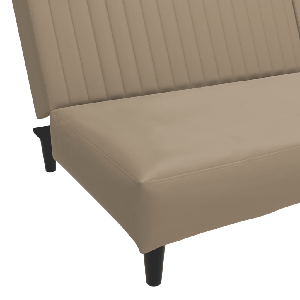 vidaXL 2-osobowa sofa, cappuccino, sztuczna skóra