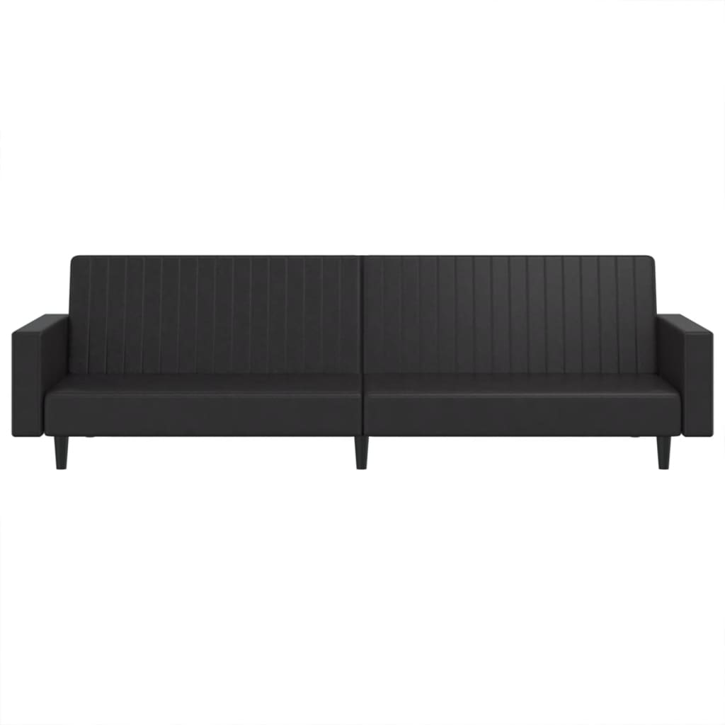 vidaXL 2-osobowa sofa, czarna, sztuczna skóra