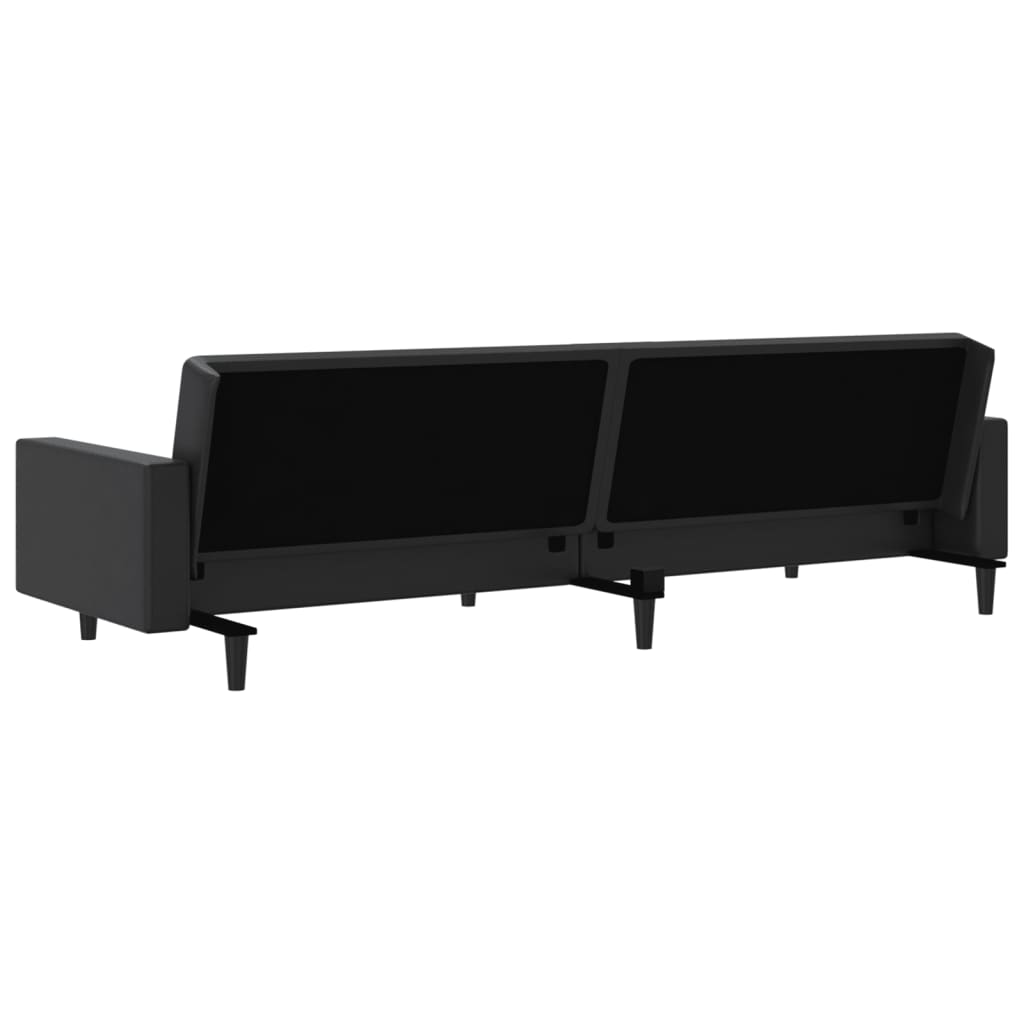 vidaXL 2-osobowa sofa, czarna, sztuczna skóra