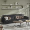 vidaXL 2-osobowa sofa, czarna, sztuczna skóra