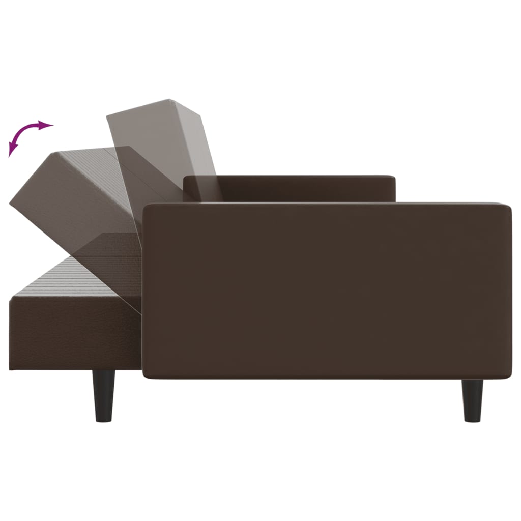 vidaXL 2-osobowa sofa, brązowa, sztuczna skóra