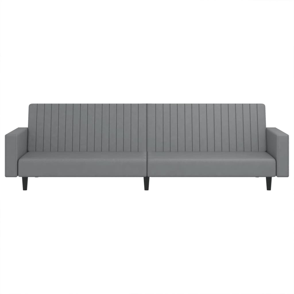 vidaXL 2-osobowa sofa, szara, sztuczna skóra