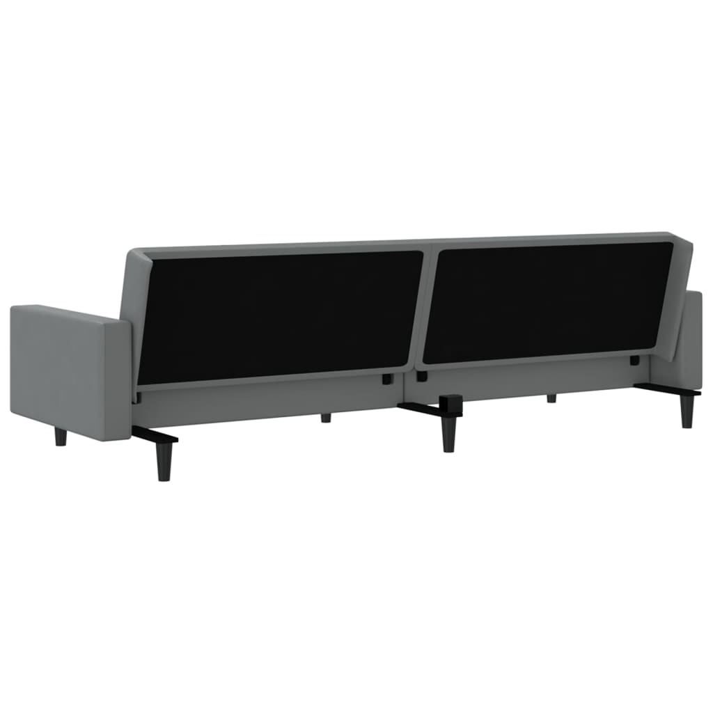 vidaXL 2-osobowa sofa, szara, sztuczna skóra