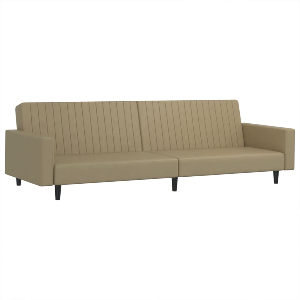 vidaXL 2-osobowa sofa, cappuccino, sztuczna skóra
