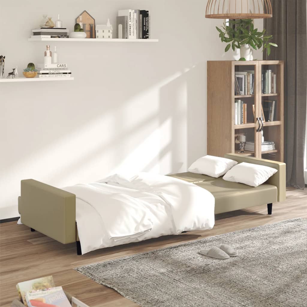 vidaXL 2-osobowa sofa, cappuccino, sztuczna skóra