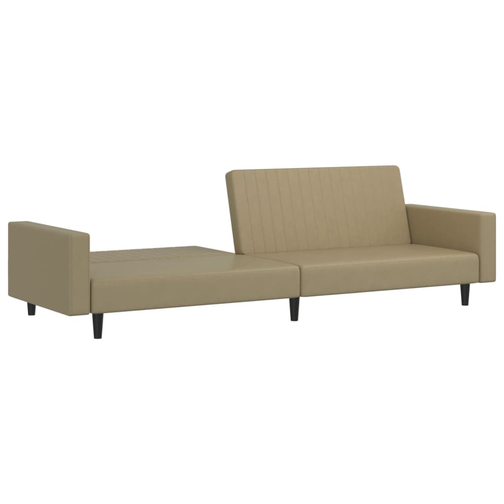 vidaXL 2-osobowa sofa, cappuccino, sztuczna skóra