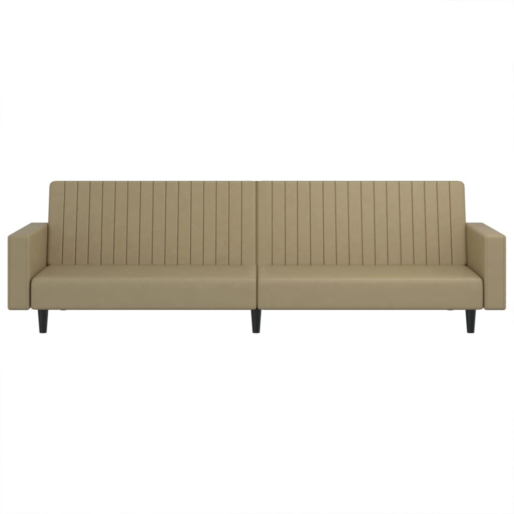 vidaXL 2-osobowa sofa, cappuccino, sztuczna skóra