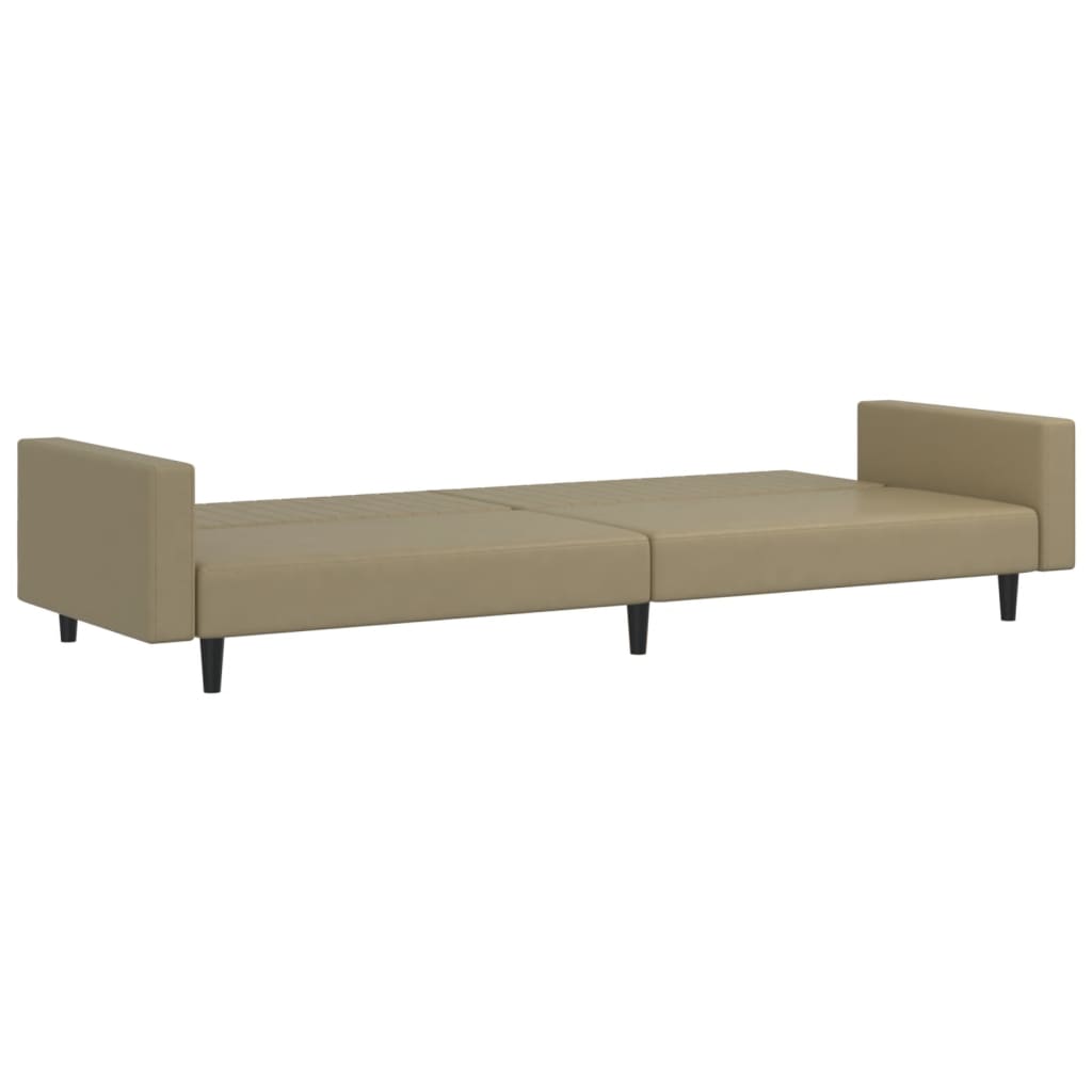 vidaXL 2-osobowa sofa, cappuccino, sztuczna skóra