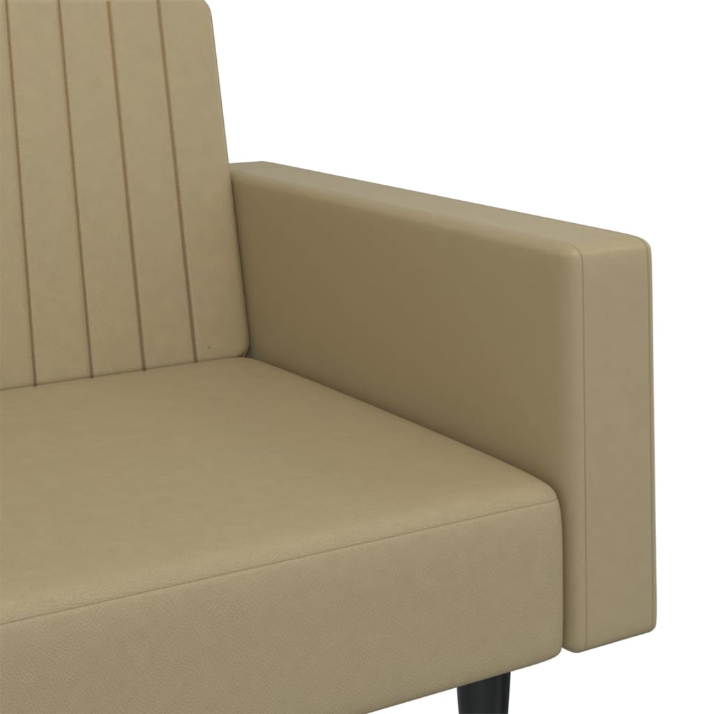 vidaXL 2-osobowa sofa, cappuccino, sztuczna skóra
