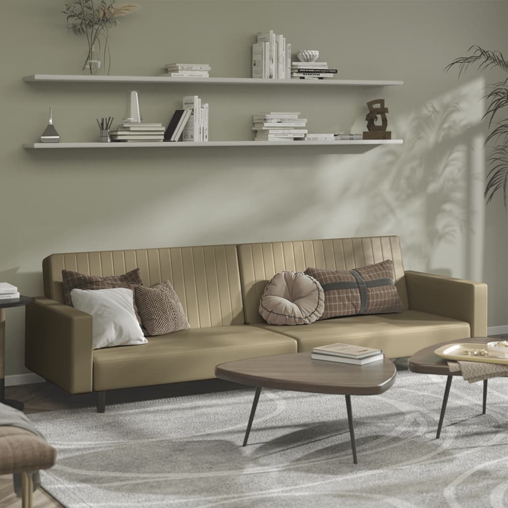 vidaXL 2-osobowa sofa, cappuccino, sztuczna skóra