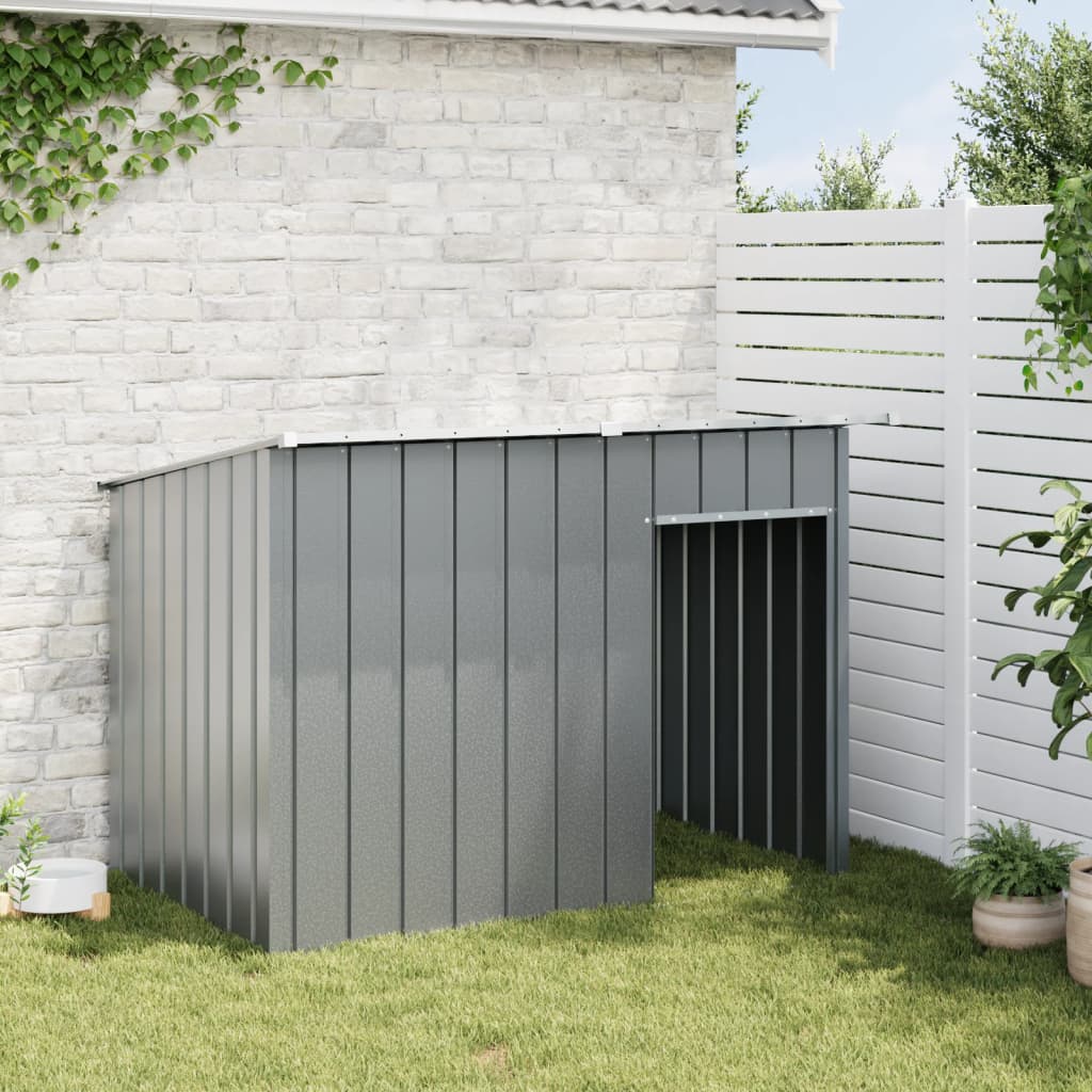 vidaXL Buda dla psa, z dachem, antracytowa, 153x91x110 cm, stal