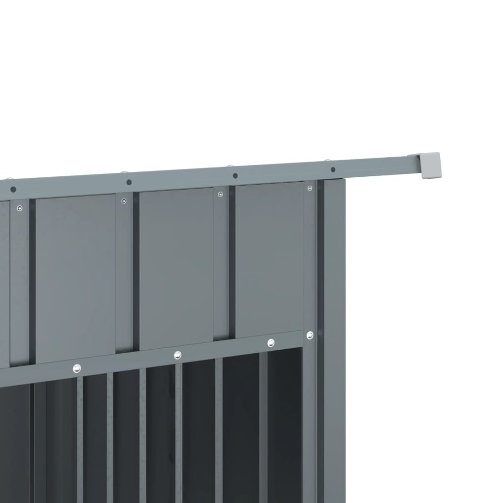 vidaXL Buda dla psa, z dachem, antracytowa, 153x91x110 cm, stal
