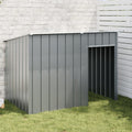 vidaXL Buda dla psa, z dachem, antracytowa, 153x91x110 cm, stal