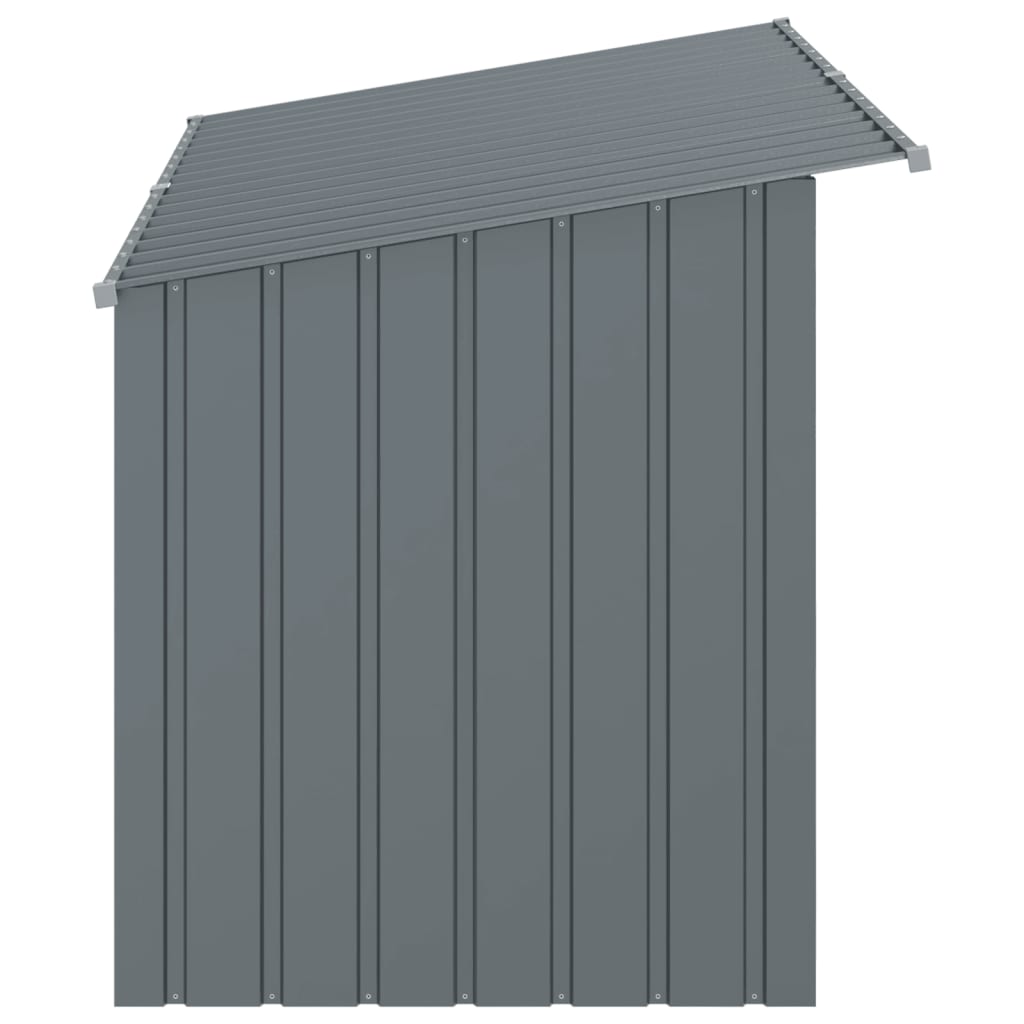 vidaXL Buda dla psa, z dachem, antracytowa, 196x91x110 cm, stal