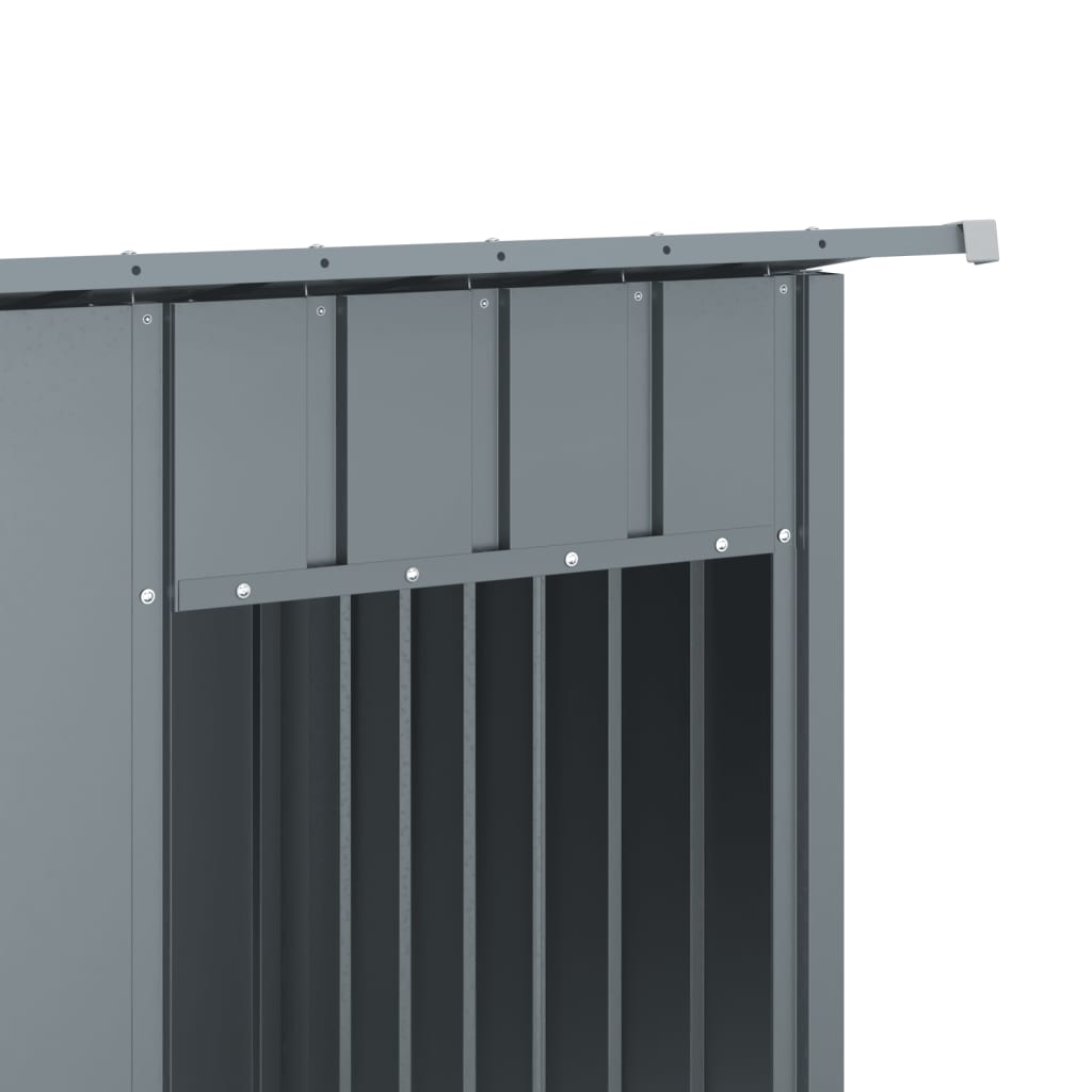 vidaXL Buda dla psa, z dachem, antracytowa, 196x91x110 cm, stal