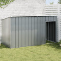 vidaXL Buda dla psa, z dachem, antracytowa, 196x91x110 cm, stal