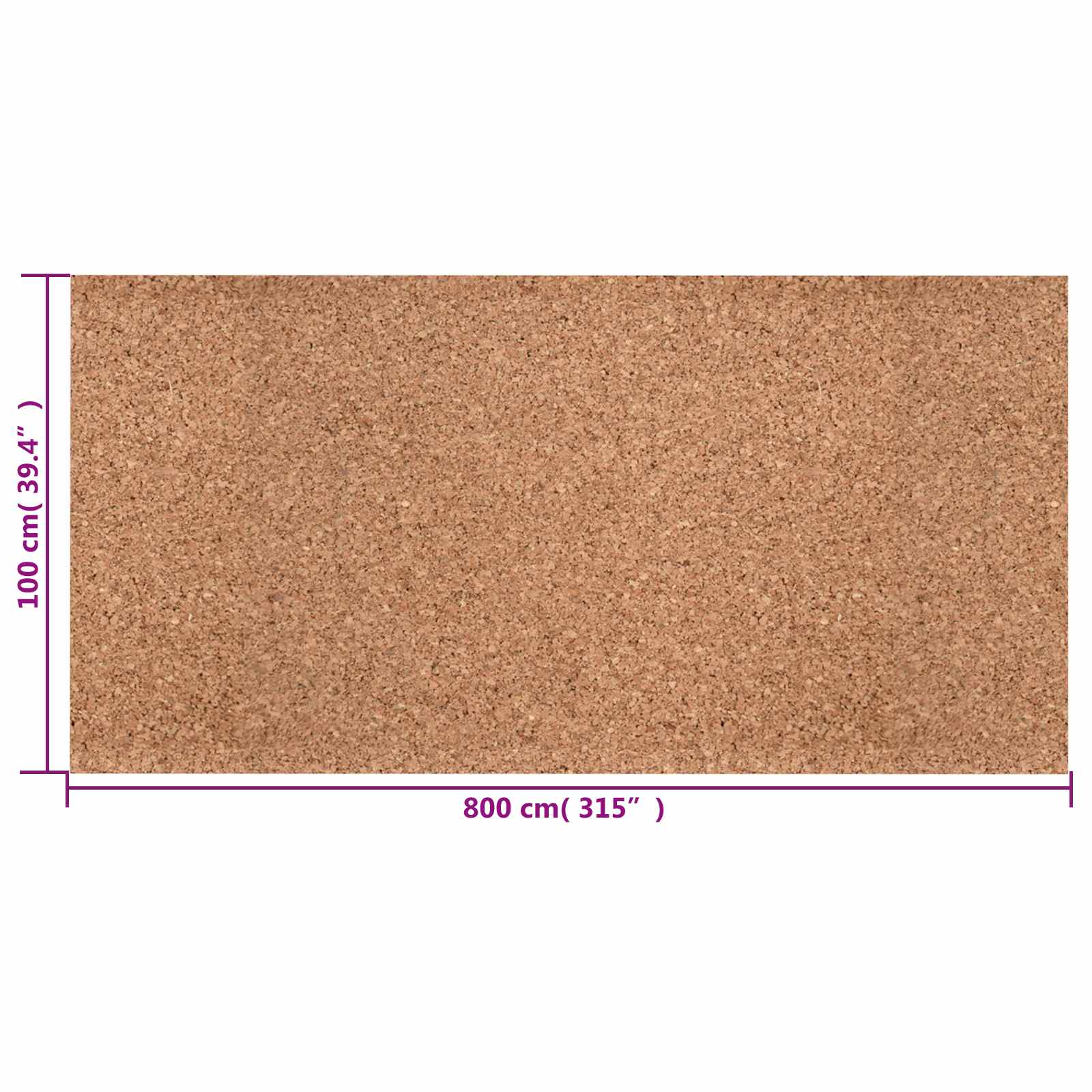 vidaXL Rolka korkowa brązowy 100 x 800 x 0,5 cm korek