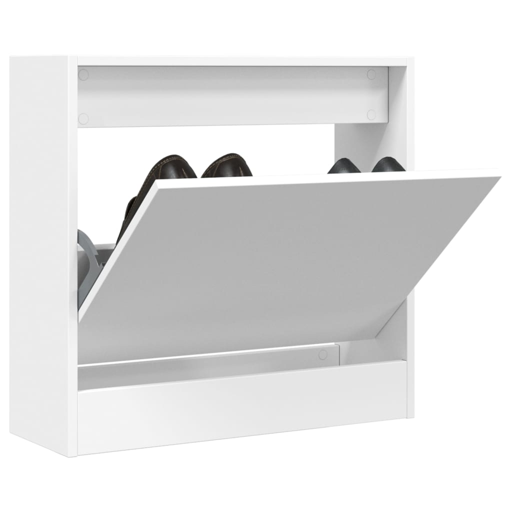 vidaXL Szafka na buty, biała, 60x21x57 cm, materiał drewnopochodny
