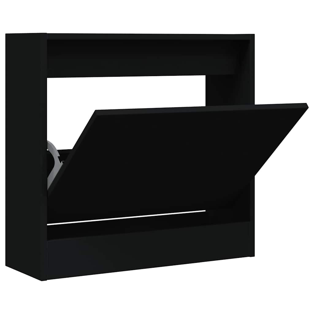 vidaXL Szafka na buty, czarna, 60x21x57 cm, materiał drewnopochodny