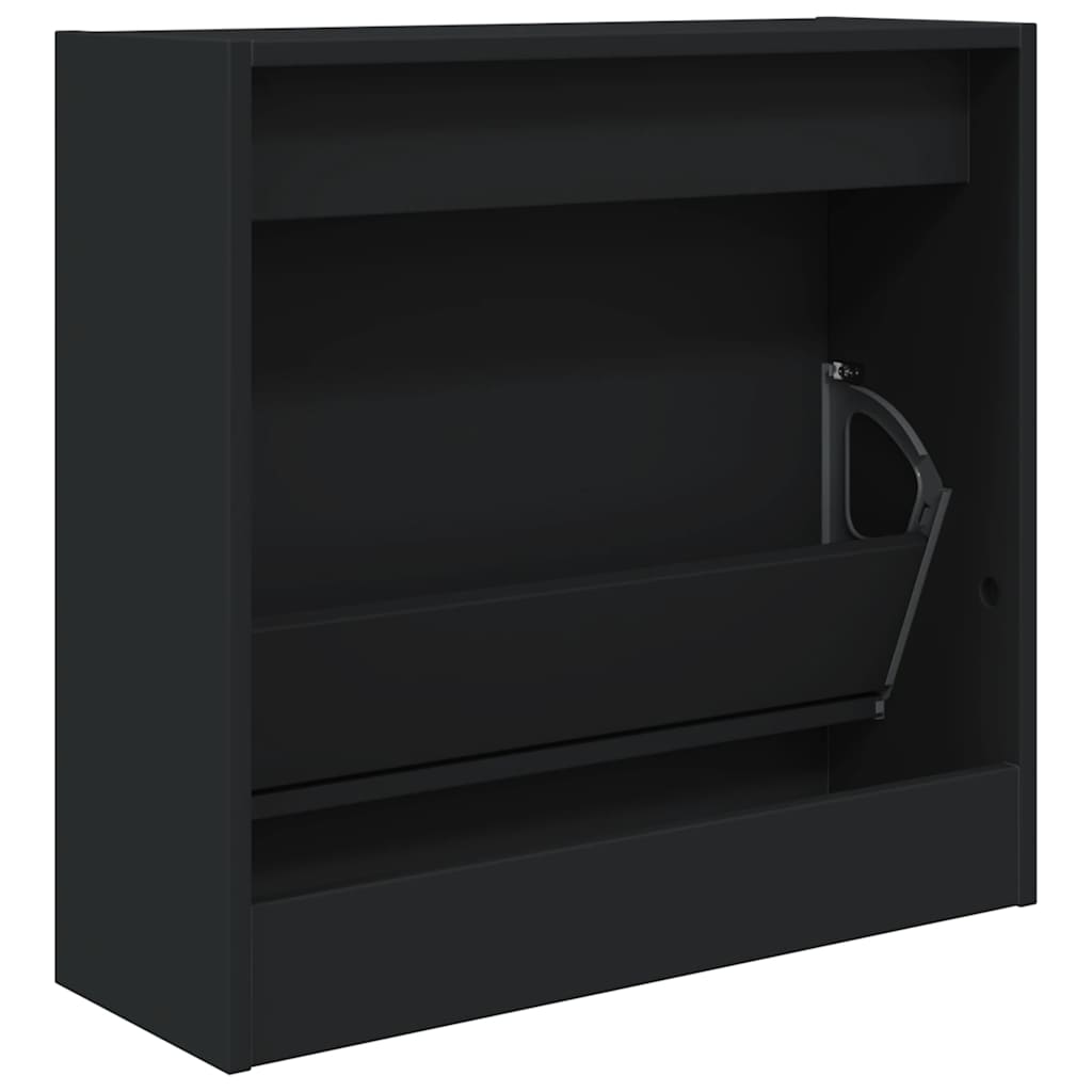 vidaXL Szafka na buty, czarna, 60x21x57 cm, materiał drewnopochodny