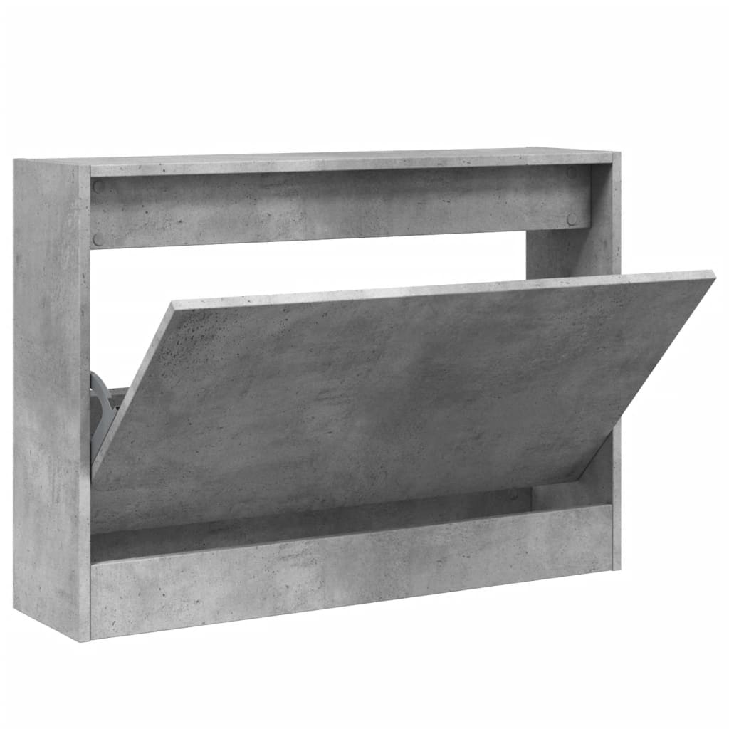 vidaXL Szafka na buty, szarość betonu, 80x21x57 cm