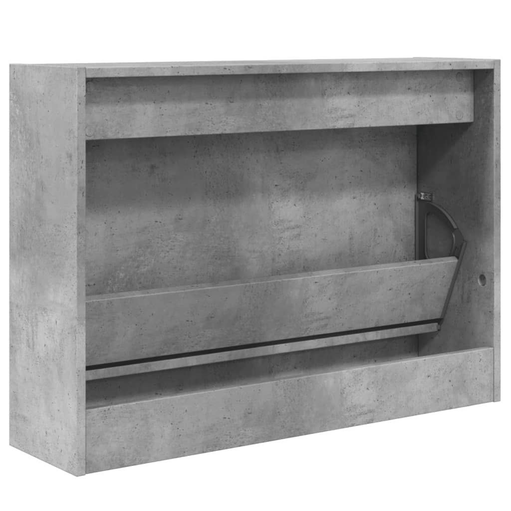 vidaXL Szafka na buty, szarość betonu, 80x21x57 cm