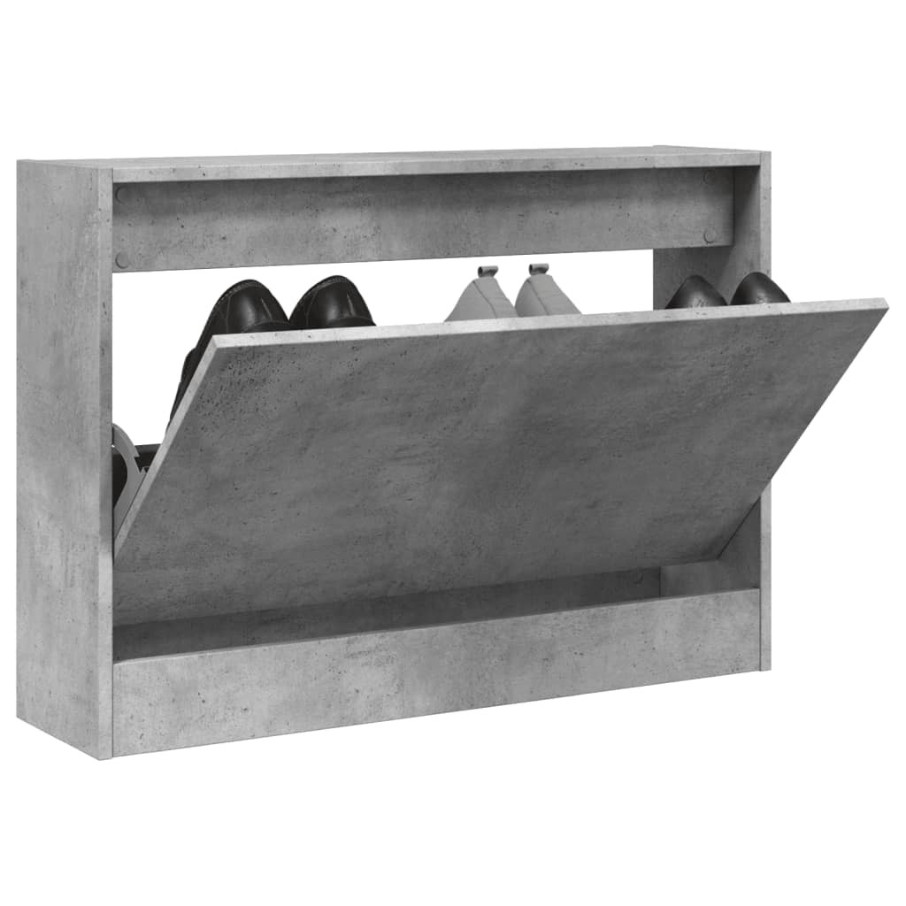 vidaXL Szafka na buty, szarość betonu, 80x21x57 cm
