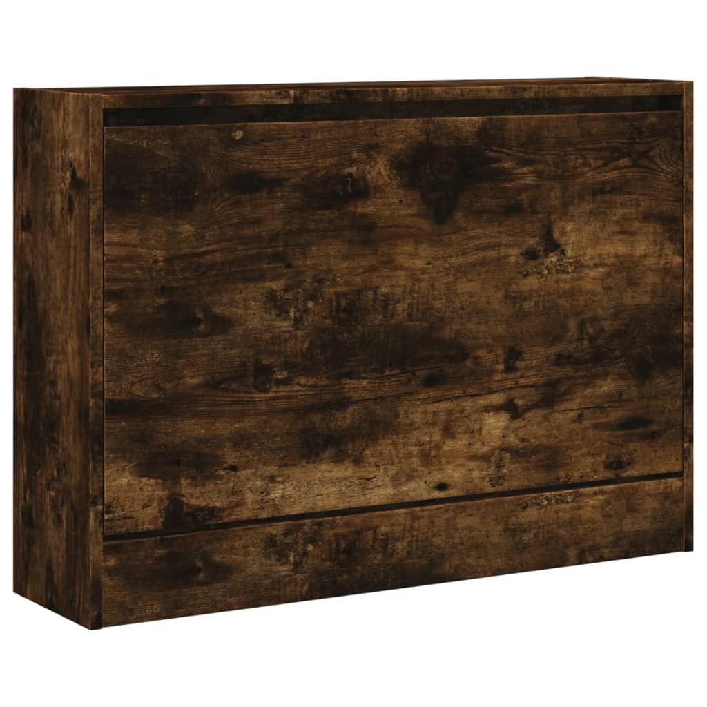 vidaXL Szafka na buty, przydymiony dąb, 80x21x57 cm