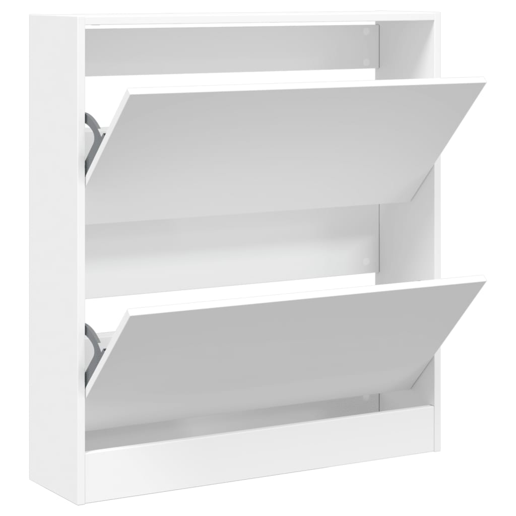 vidaXL Szafka na buty, biała, 80x21x87,5 cm, materiał drewnopochodny