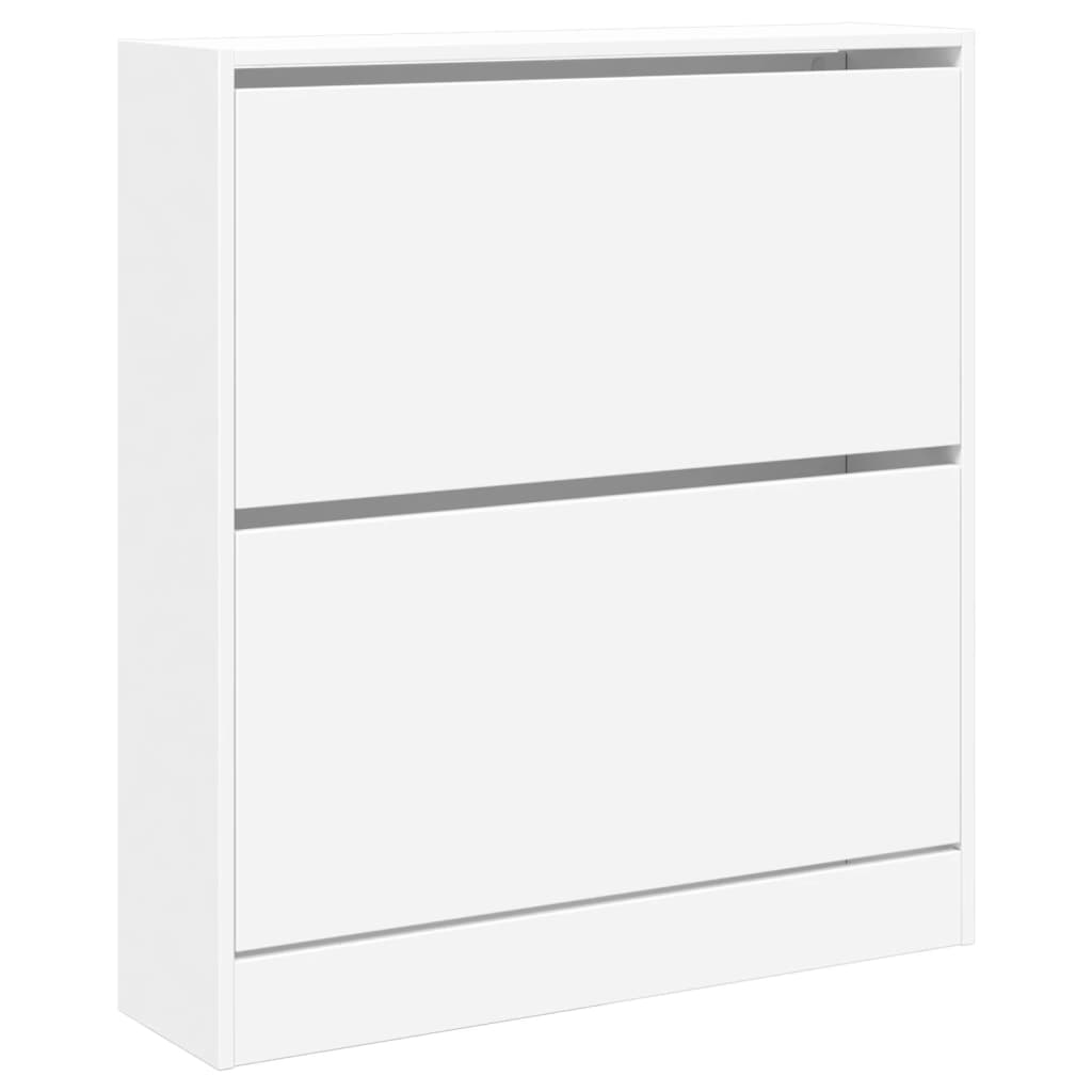 vidaXL Szafka na buty, biała, 80x21x87,5 cm, materiał drewnopochodny