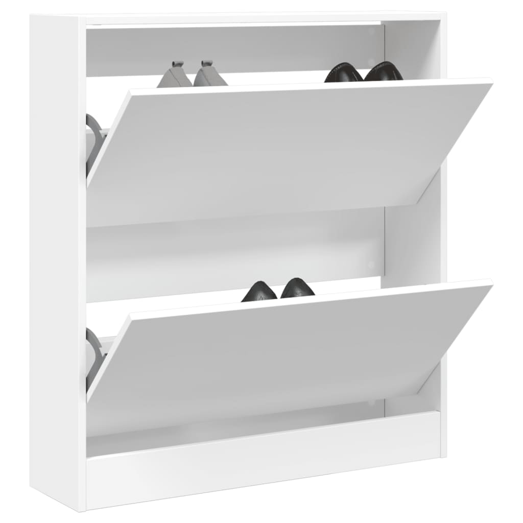 vidaXL Szafka na buty, biała, 80x21x87,5 cm, materiał drewnopochodny