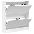 vidaXL Szafka na buty, biała, 80x21x87,5 cm, materiał drewnopochodny