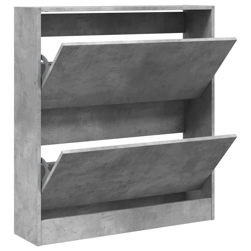 vidaXL Szafka na buty, szarość betonu, 80x21x87,5 cm