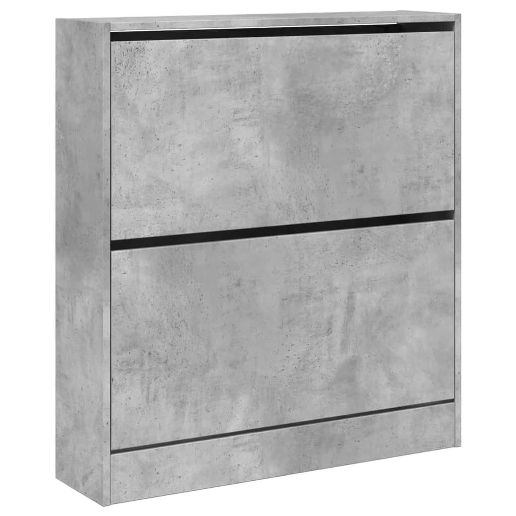 vidaXL Szafka na buty, szarość betonu, 80x21x87,5 cm