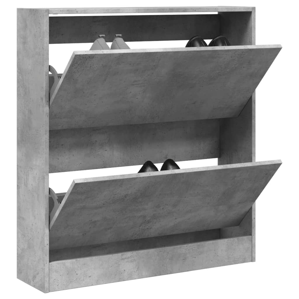 vidaXL Szafka na buty, szarość betonu, 80x21x87,5 cm