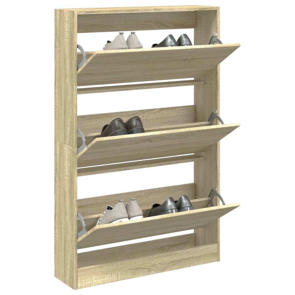 vidaXL Szafka na buty, dąb sonoma, 80x21x125,5 cm
