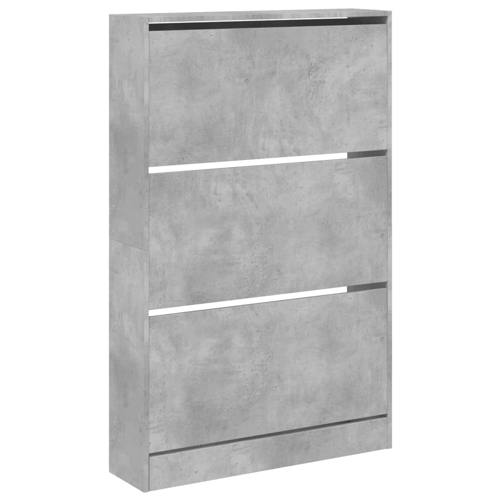 vidaXL Szafka na buty, szarość betonu, 80x21x125,5 cm