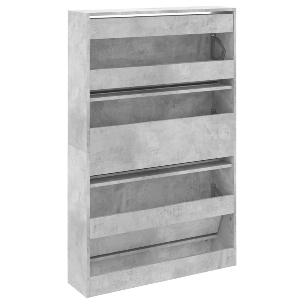 vidaXL Szafka na buty, szarość betonu, 80x21x125,5 cm