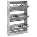 vidaXL Szafka na buty, szarość betonu, 80x21x125,5 cm