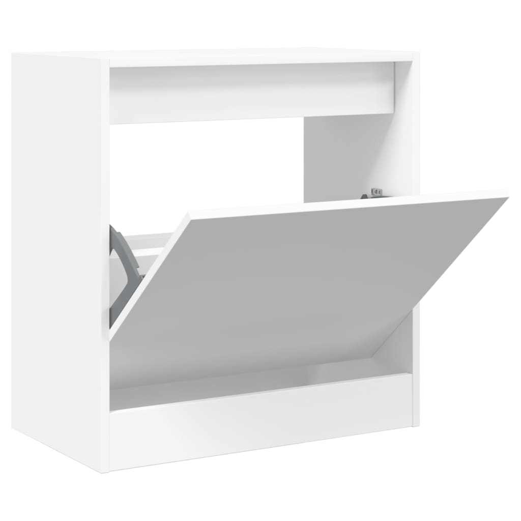 vidaXL Szafka na buty, biała, 60x34x63,5 cm, materiał drewnopochodny