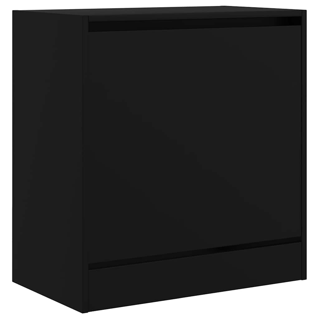 vidaXL Szafka na buty, czarna, 60x34x63,5 cm, materiał drewnopochodny